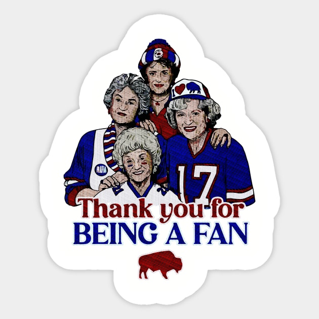 Golden Girls fan buffalo bills Sticker by whosfabrice